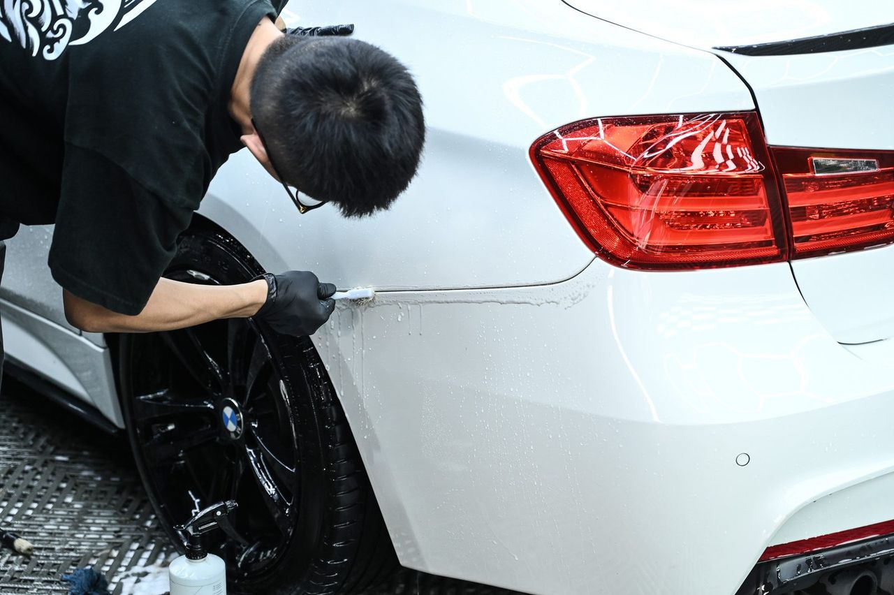 BMW 3 Series 洗車打蠟施工案例 捷匠施工案例