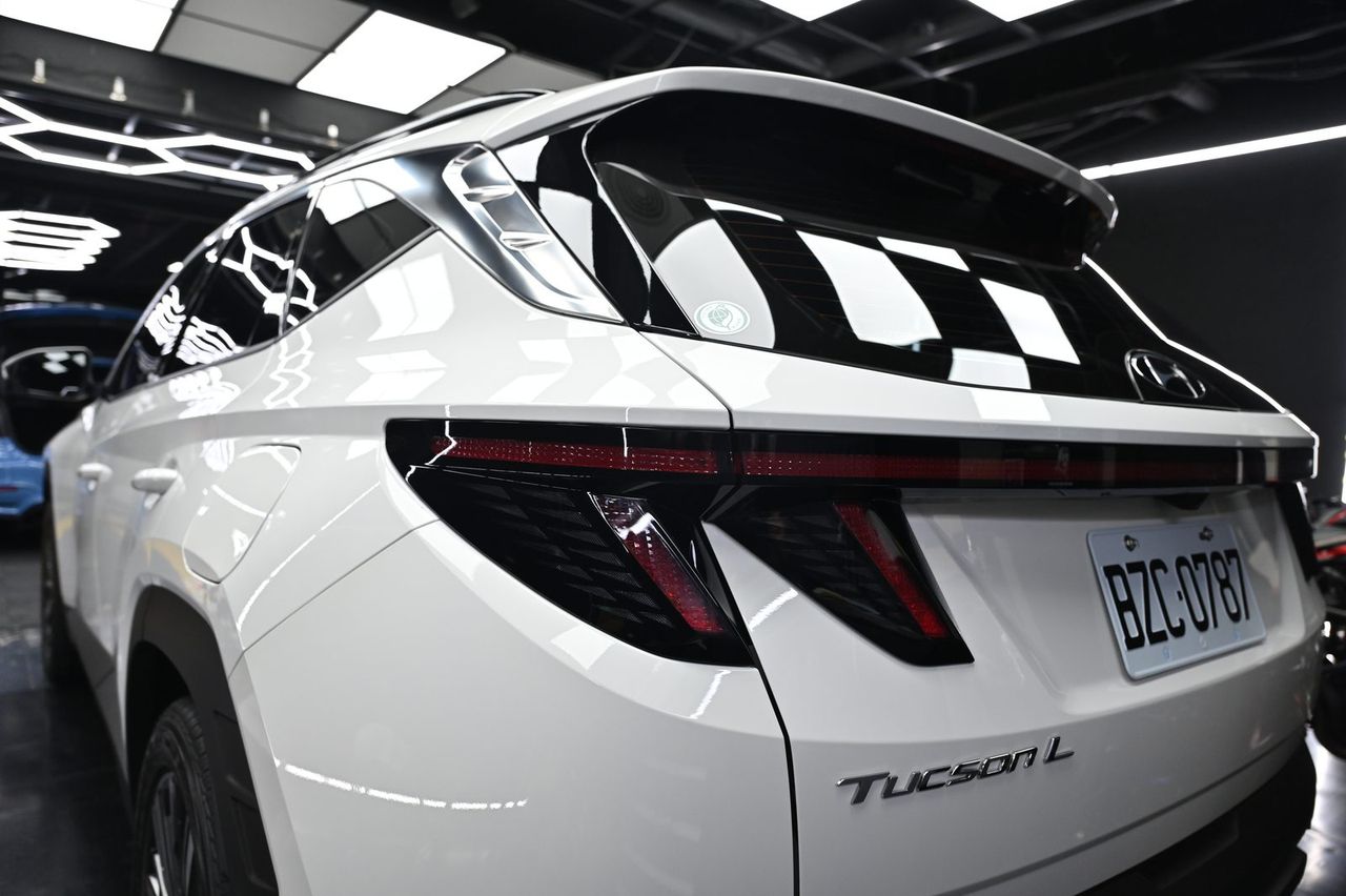 Hyundai Tucson L 漆面鍍膜完工與細節實拍 第 1 張（共 6 張）——捷匠淡水旗艦店施工實錄