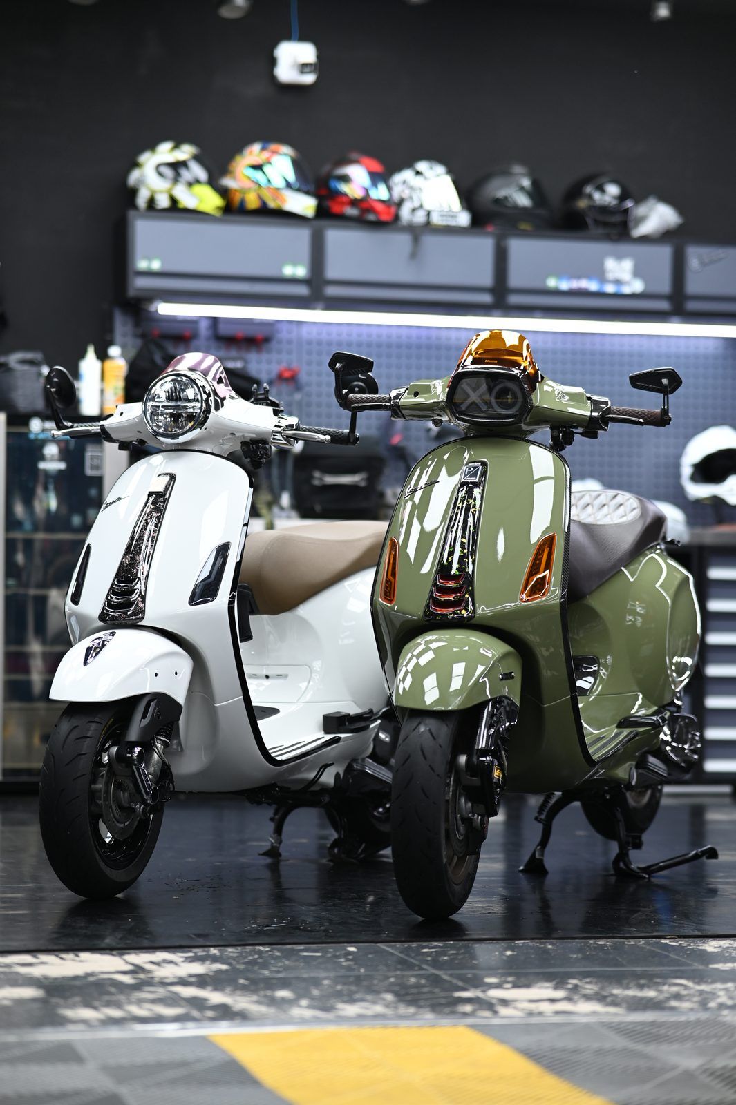 Vespa 機車美容（2024.12）完工與細節實拍 第 2 張（共 6 張）——捷匠淡水旗艦店施工實錄