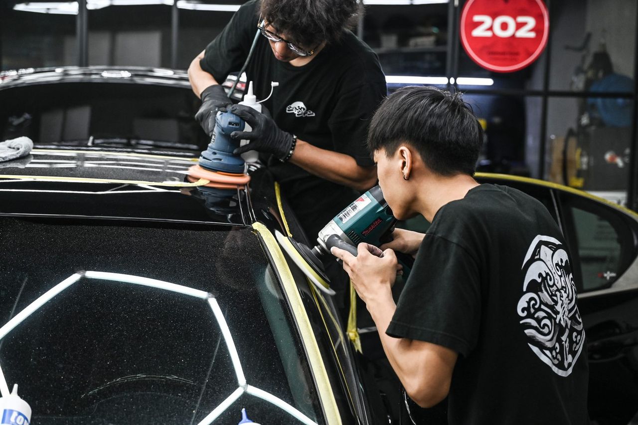 Lexus GS 350 拋光與漆面修復完工與細節實拍 第 2 張（共 6 張）——捷匠淡水旗艦店施工實錄