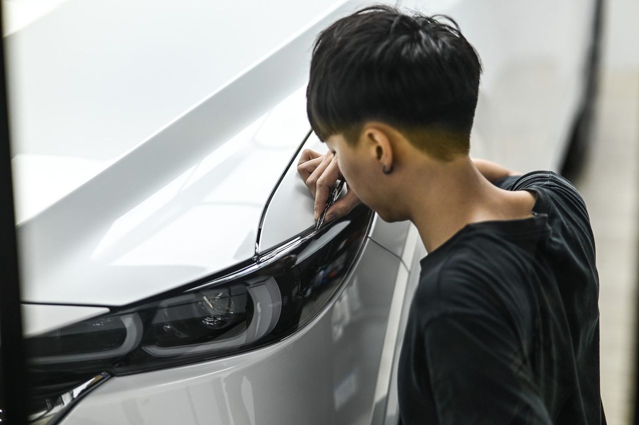 Mazda CX-5 迎風面犀牛皮完工與細節實拍 第 3 張（共 6 張）——捷匠淡水旗艦店施工實錄