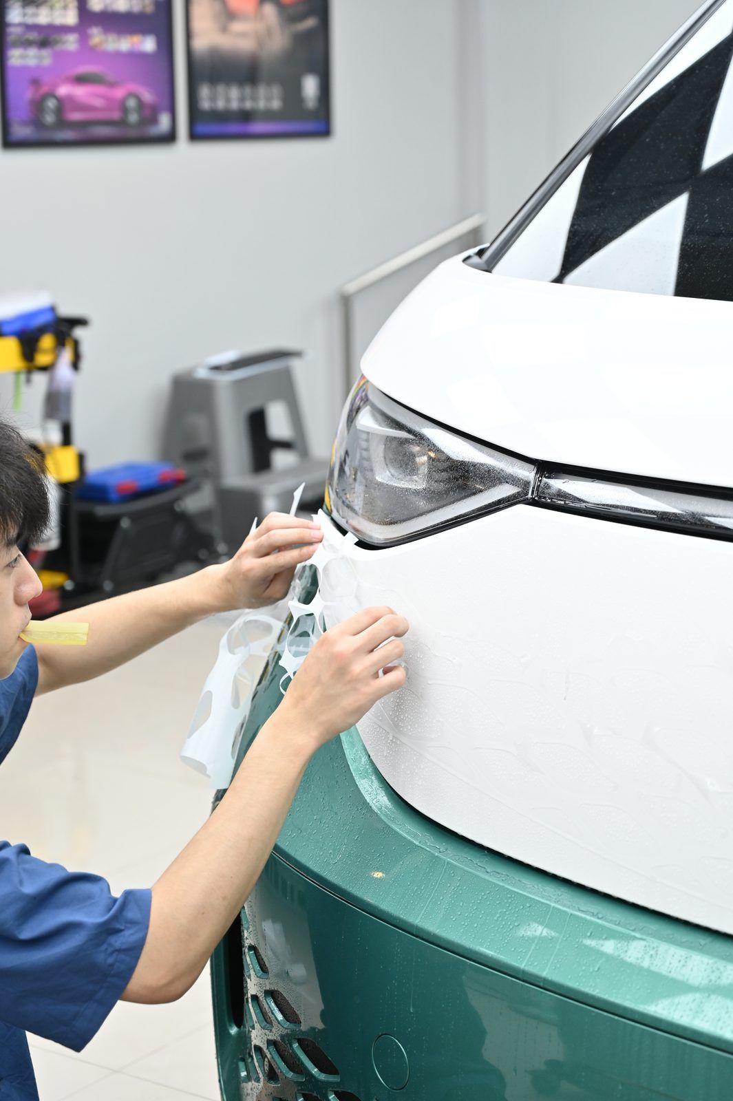 VW ID.Buzz 迎風面犀牛皮完工與細節實拍 第 4 張（共 6 張）——捷匠施工實錄