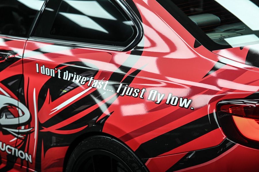 BMW M2 紅黑拉花改色——捷匠淡水店